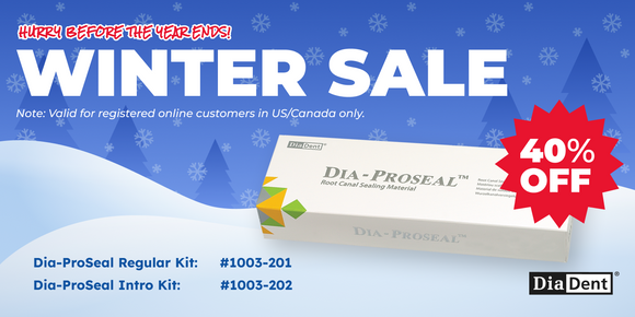 Dia-ProSeal kit with winter sale text and promotional offer that says 