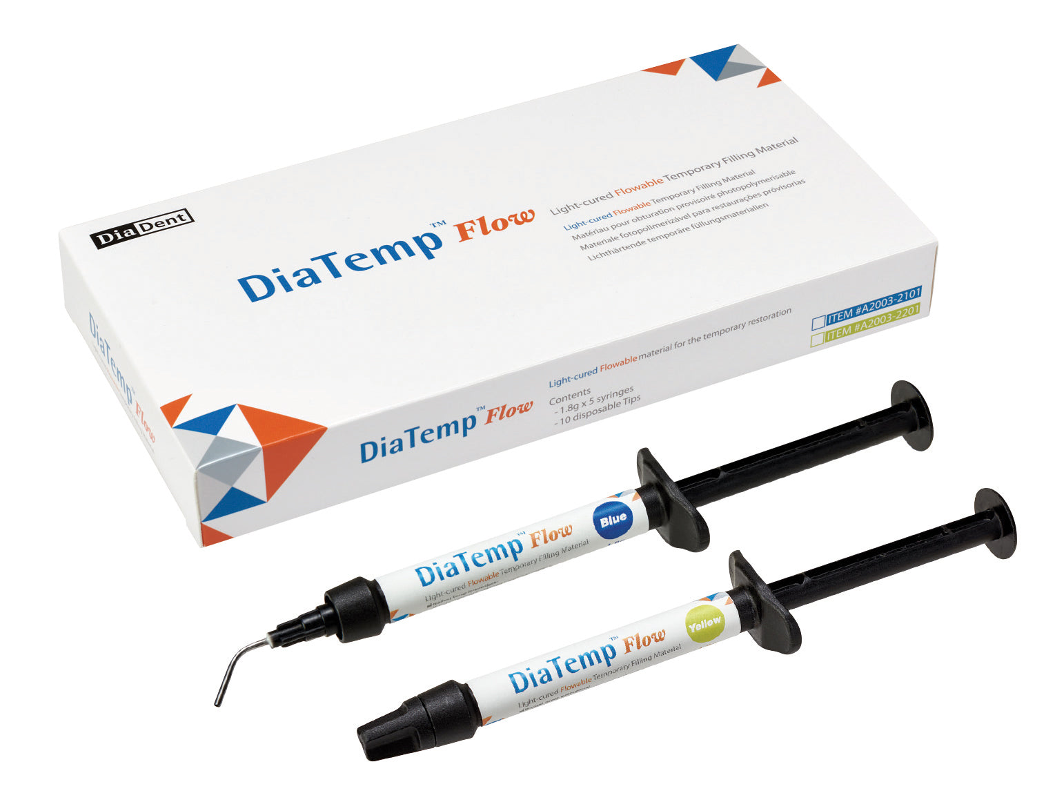 Dentex Flowable Light-Cure Composite Resin - Medium Flow, Shades A1/A2/A3, 3g Syringe